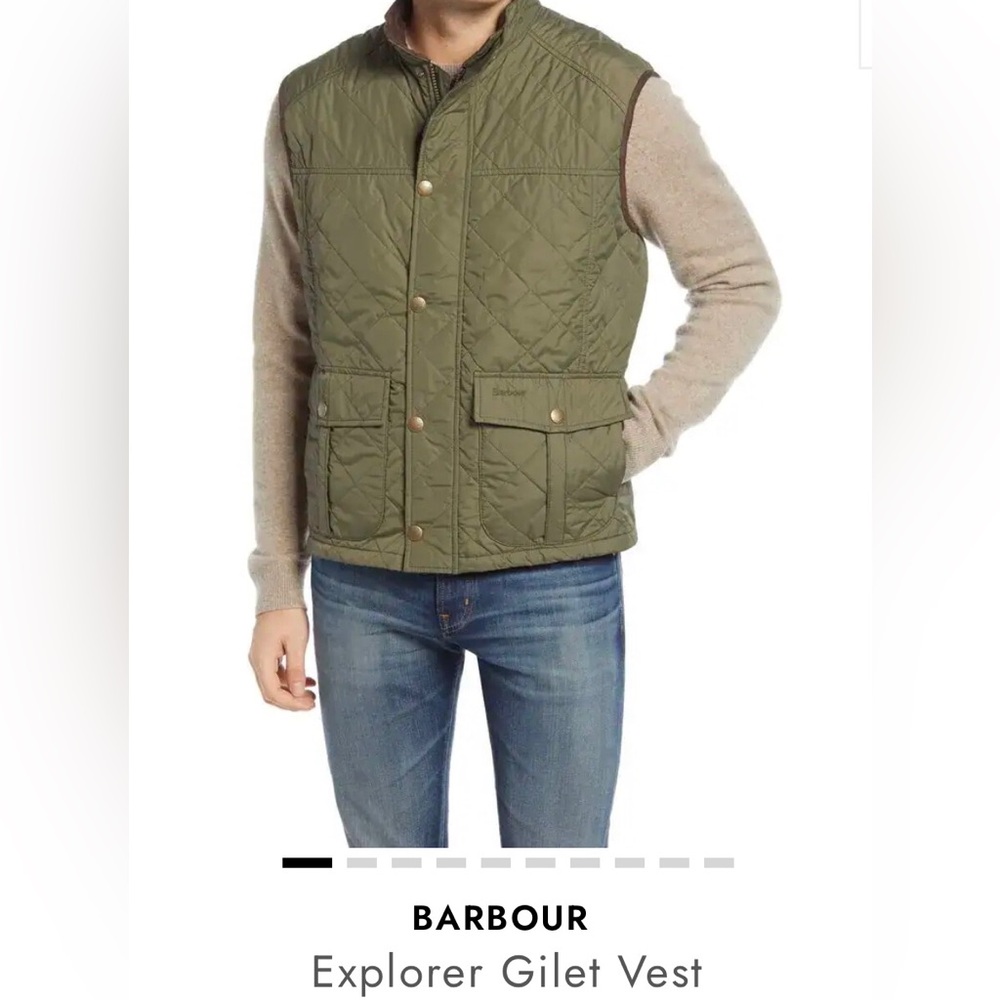 🎉 BARBOUR NAVY EXPLORER GILET VEST SIZE: SMALL! 🍀